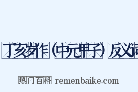 丁亥岁作（中元甲子）反义词是什么意思的图片